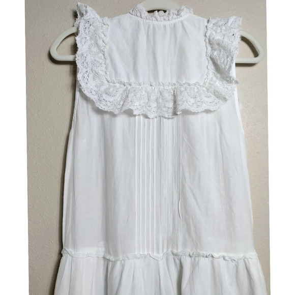 Zadig & Voltaire White Romane Lace-Trimmed Maxi Dress Size Medium - Picture 5 of 8